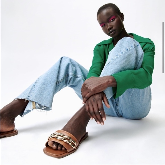 Zara sandals with gold chain details - Picture 6 of 8